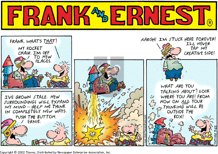 Frank and Ernest on Sunday September 22, 2002 Comic Strip
