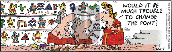 Frank and Ernest on Thursday April 19, 2012 Comic Strip