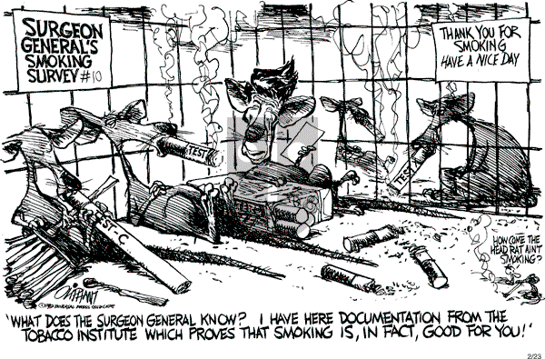 Pat Oliphant - Tuesday February 23, 1982 Comic Strip