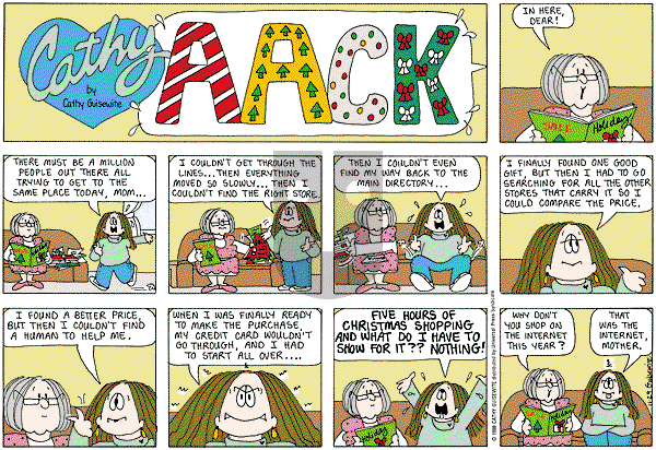 Cathy Classics - Sunday November 29, 1998 Comic Strip