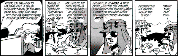 Doonesbury on Wednesday January 23, 1991 Comic Strip