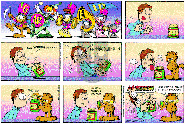 Garfield - Sunday January 29, 2006 Comic Strip