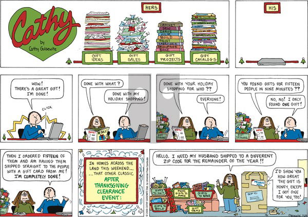 Cathy Classics on Sunday November 29, 2009 Comic Strip