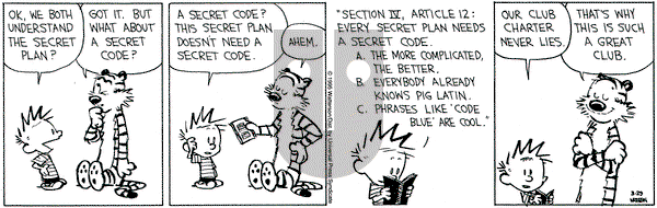 Calvin and Hobbes on Wednesday March 29, 1995 Comic Strip