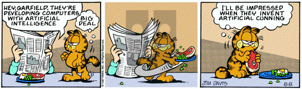Garfield on Saturday August 8, 1987 Comic Strip