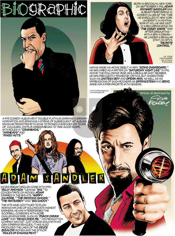 Biographic on Sunday June 8, 2008 Comic Strip