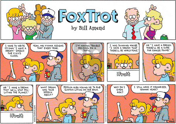 FoxTrot on Sunday January 20, 2008 Comic Strip