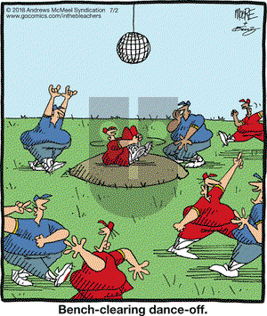 In the Bleachers on Monday July 2, 2018 Comic Strip