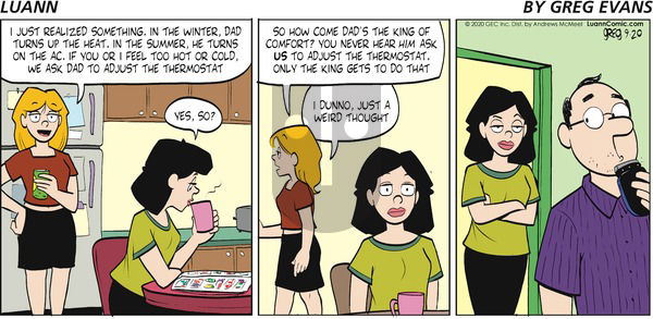 Luann - Sunday September 20, 2020 Comic Strip