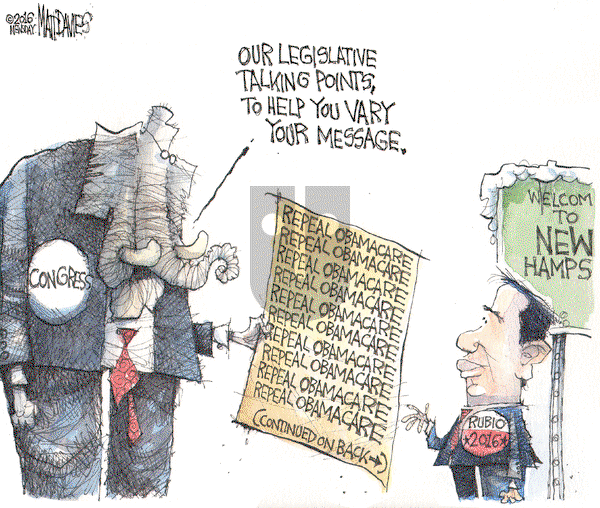 Matt Davies on Tuesday February 9, 2016 Comic Strip