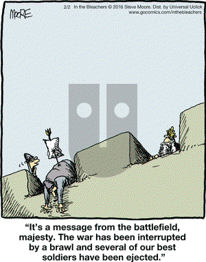 In the Bleachers on Tuesday February 2, 2016 Comic Strip