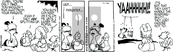 Over the Hedge on Thursday November 16, 2000 Comic Strip