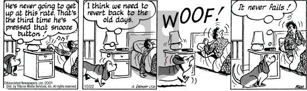 Fred Basset on Monday October 22, 2001 Comic Strip