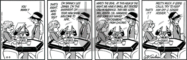 Doonesbury on Monday December 3, 1984 Comic Strip