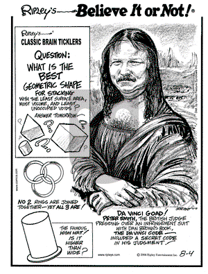 Ripley's Believe It or Not on Friday August 4, 2006 Comic Strip
