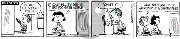 Peanuts on Tuesday August 8, 1967 Comic Strip