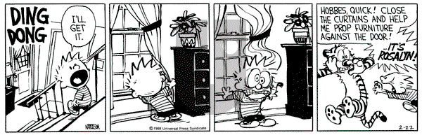 Calvin and Hobbes on Monday February 22, 1988 Comic Strip