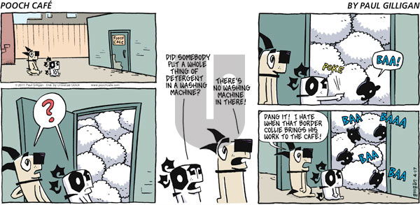 Pooch Cafe on Sunday April 17, 2011 Comic Strip