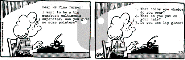 Luann on Wednesday December 31, 1986 Comic Strip