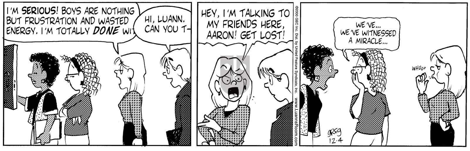 Luann - Monday December 4, 2000 Comic Strip