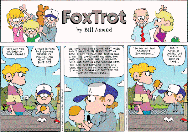 FoxTrot on Sunday March 28, 2010 Comic Strip