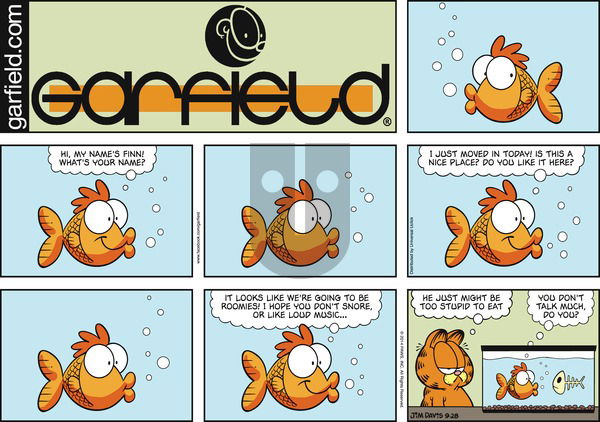Garfield - Sunday September 28, 2014 Comic Strip
