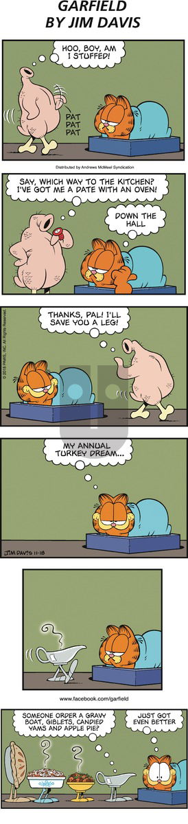 Garfield on Sunday November 18, 2018 Comic Strip