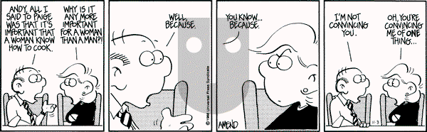 FoxTrot on Thursday November 3, 1988 Comic Strip