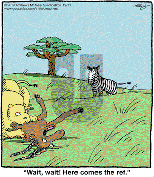 In the Bleachers on Wednesday December 11, 2019 Comic Strip