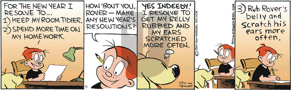 Red and Rover on Wednesday January 1, 2014 Comic Strip