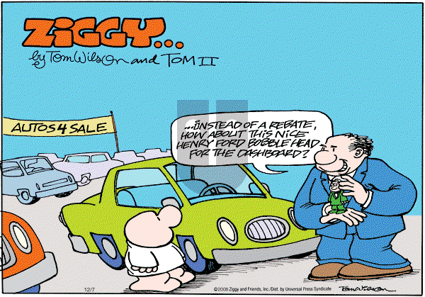 Ziggy - Sunday December 7, 2008 Comic Strip
