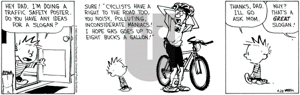 Calvin and Hobbes on Wednesday April 28, 1993 Comic Strip