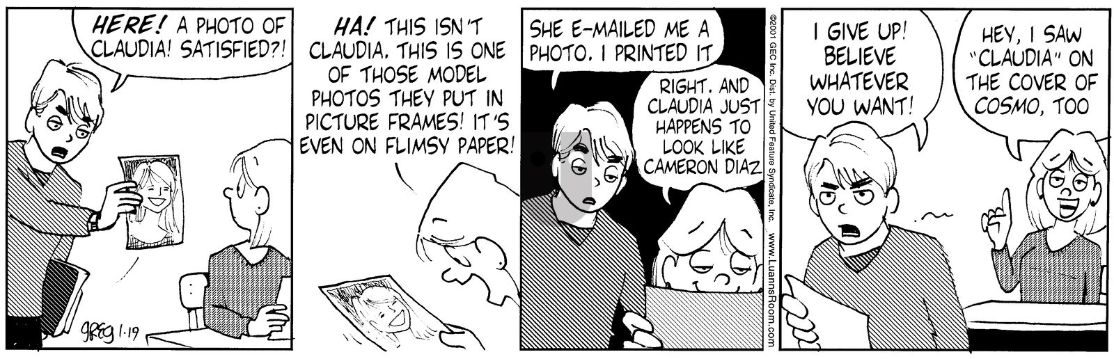 Luann - Friday January 19, 2001 Comic Strip
