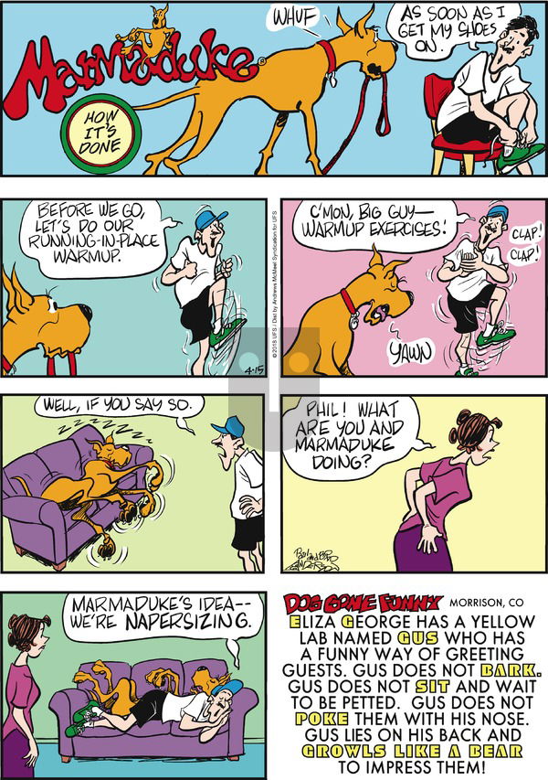 Marmaduke on Sunday April 15, 2018 Comic Strip