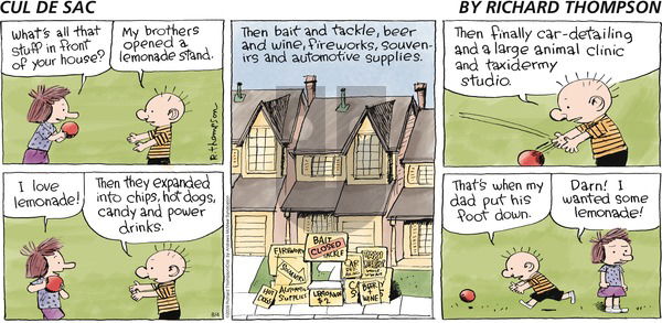 Cul de Sac on Sunday August 4, 2019 Comic Strip