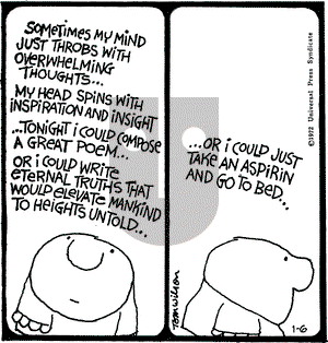 Ziggy on Thursday January 6, 1972 Comic Strip