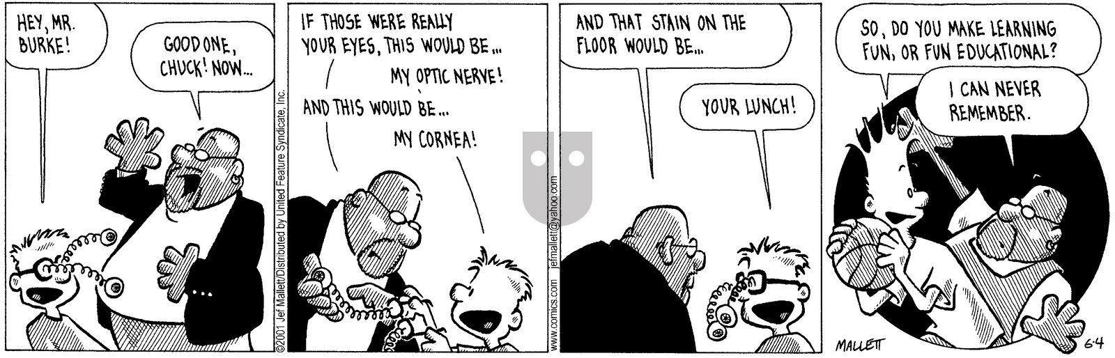 Frazz - Monday June 4, 2001 Comic Strip