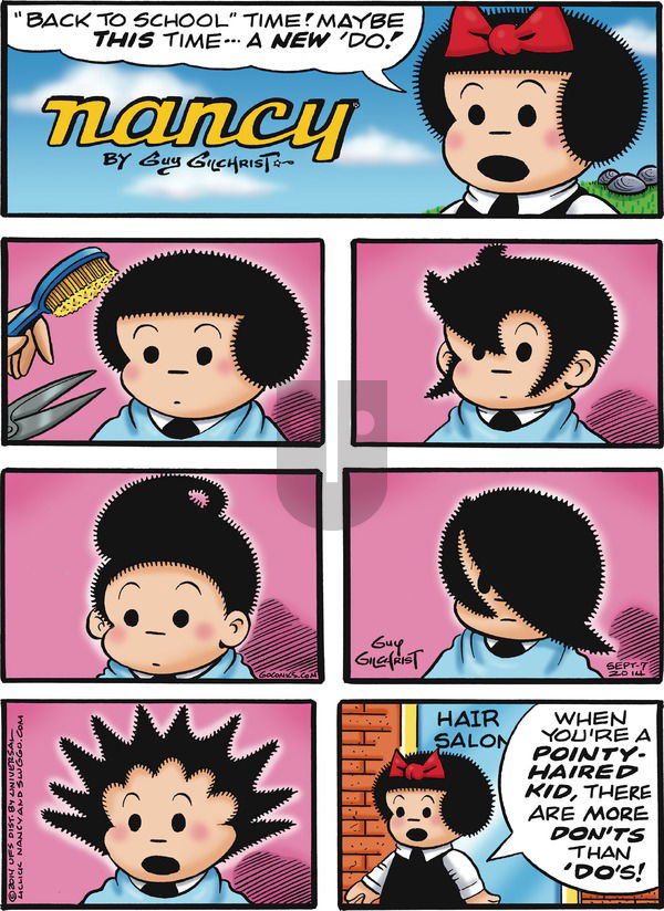 Nancy on Sunday September 7, 2014 Comic Strip