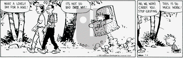 Calvin and Hobbes on Saturday July 4, 2015 Comic Strip