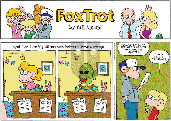 FoxTrot on Sunday November 18, 2007 Comic Strip