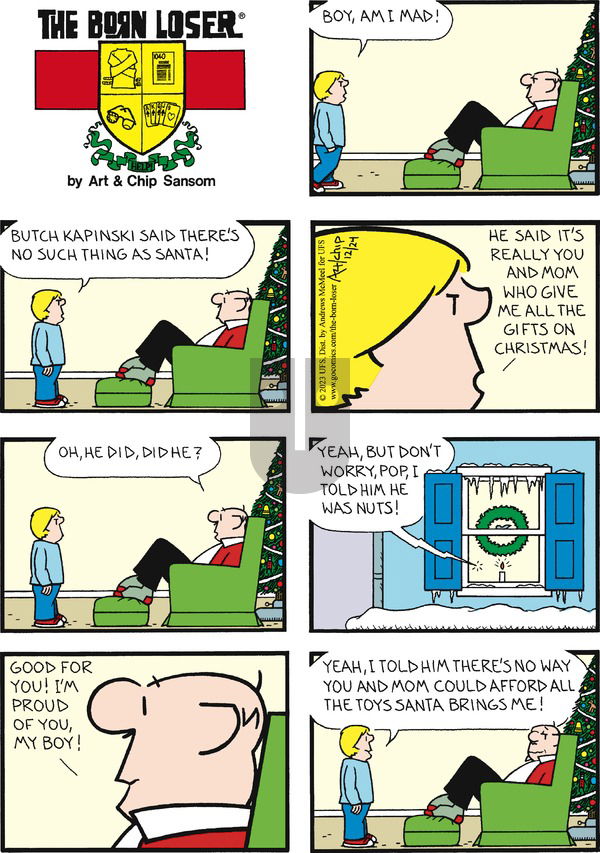The Born Loser on Sunday December 24, 2023 Comic Strip