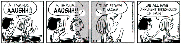 Peanuts on Thursday March 6, 1986 Comic Strip