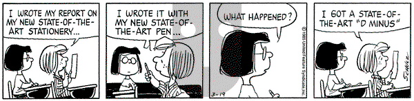 Peanuts on Tuesday March 19, 1985 Comic Strip