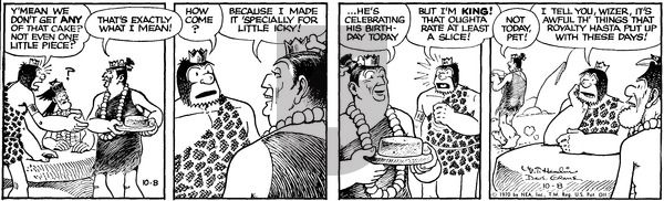 Alley Oop - Thursday October 8, 1970 Comic Strip