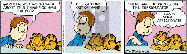 Garfield on Monday April 28, 1997 Comic Strip