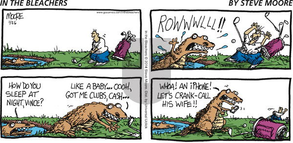 In the Bleachers - Sunday January 26, 2014 Comic Strip