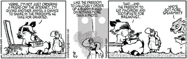 Over the Hedge on Thursday June 30, 2005 Comic Strip
