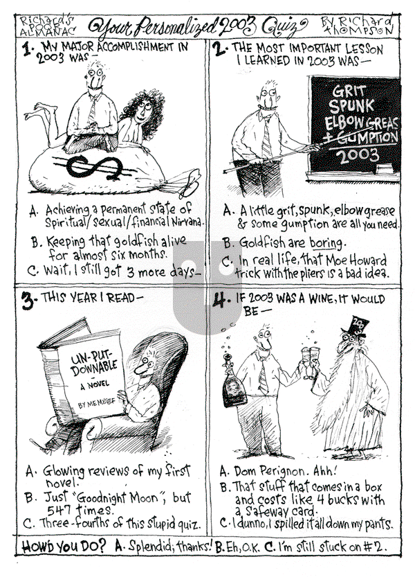 Richard's Poor Almanac on Wednesday December 30, 2015 Comic Strip