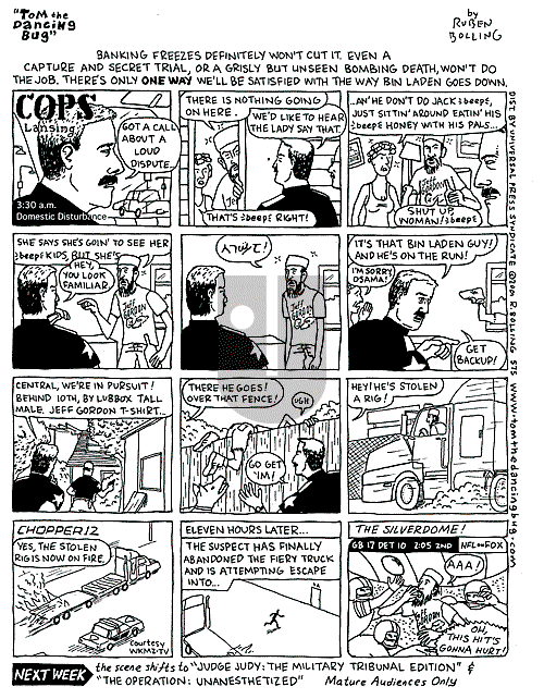Tom the Dancing Bug on Saturday December 1, 2001 Comic Strip