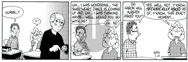 Luann on Thursday February 20, 1997 Comic Strip